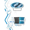 Батут THUNDER INSIDE ULTRA с внутренней сеткой 16 футов 490 см черно-голубой