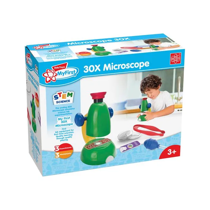 Набор для исследований Edu-Toys Мой первый микроскоп с увеличением в 30 раз (JS003)