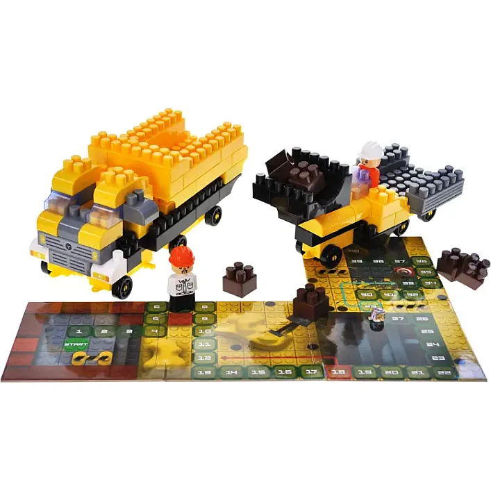 Конструктор "Block&Steps: Мегастроитель" + ходилка и мемори игра 3в1, 125дет. QB300-204 qbee (Кон3284)