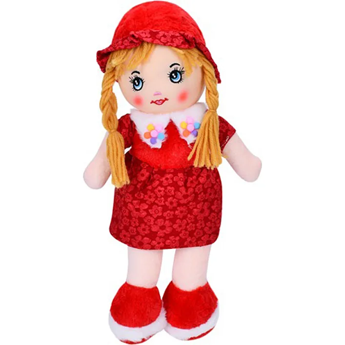 Дитяча іграшкова лялька FG240408152A-1(Red) 38 см, м'яка набивна, петелька