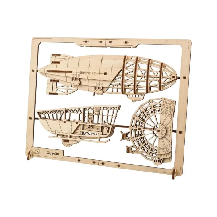 Дерев'яний механічний 3D конструктор Ugears Цепелін (70208)