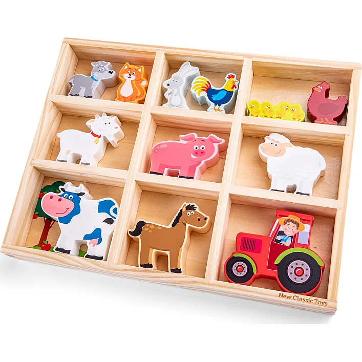 Игрушечный набор животных в коробке Ферма, New Classic Toys (18501)