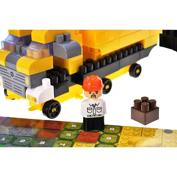 Конструктор "Block&Steps: Мегастроитель" + ходилка и мемори игра 3в1, 125дет. QB300-204 qbee (Кон3284)