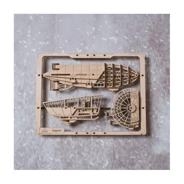 Дерев'яний механічний 3D конструктор Ugears Цепелін (70208)