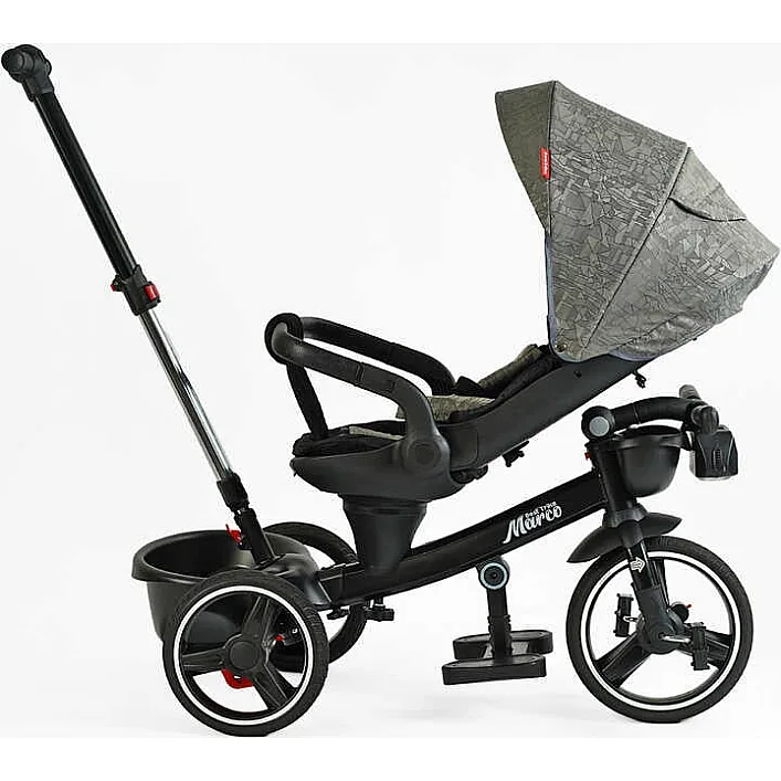 Велосипед 9155 / 318-82 BestTrike "Marco" (1) поворотное сиденье, складной руль, колеса с прорезиненным PU, корзина, телескопическая ручка, фара музыкальная
