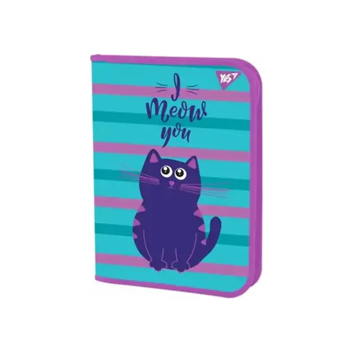 Папка для тетрадей YES пластиковая на молнии В5 Kittycon 491959 (Кнц4995)