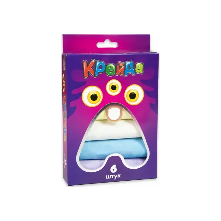 Мел Большая круглая – 6 шт. разноцветная 50102 STRATEG (Нас8393)