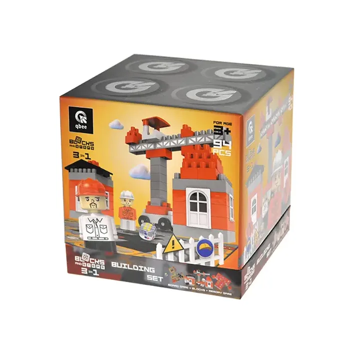Конструктор "Block&Steps: Строительный набор" + ходилка и мемори игра 3в1, 94дет. QB300-003 qbee (Кон3933)