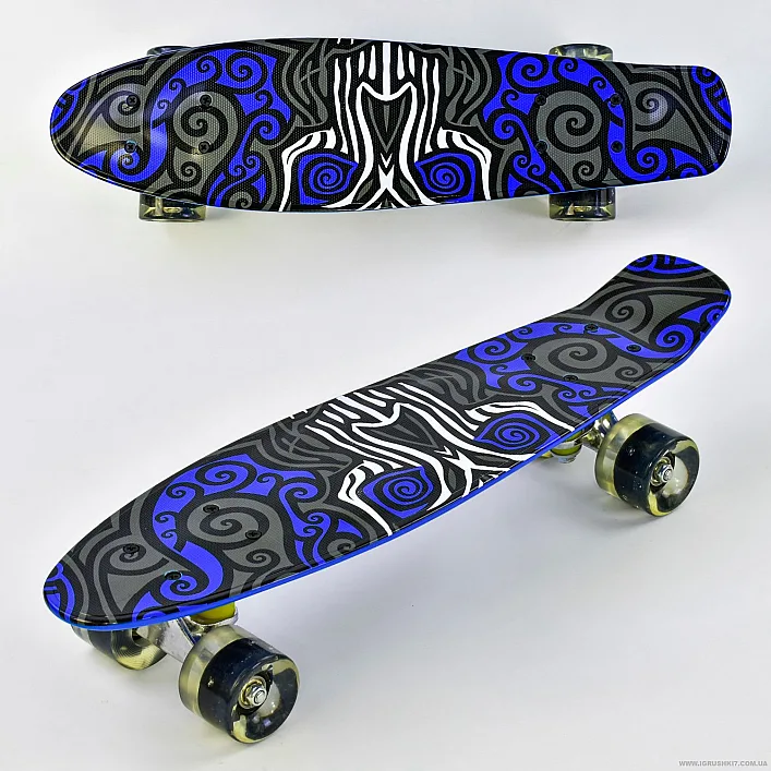 Скейт F 6510 (8) Best Board, доска=55см, колёса PU, СВЕТЯТСЯ, d=6см