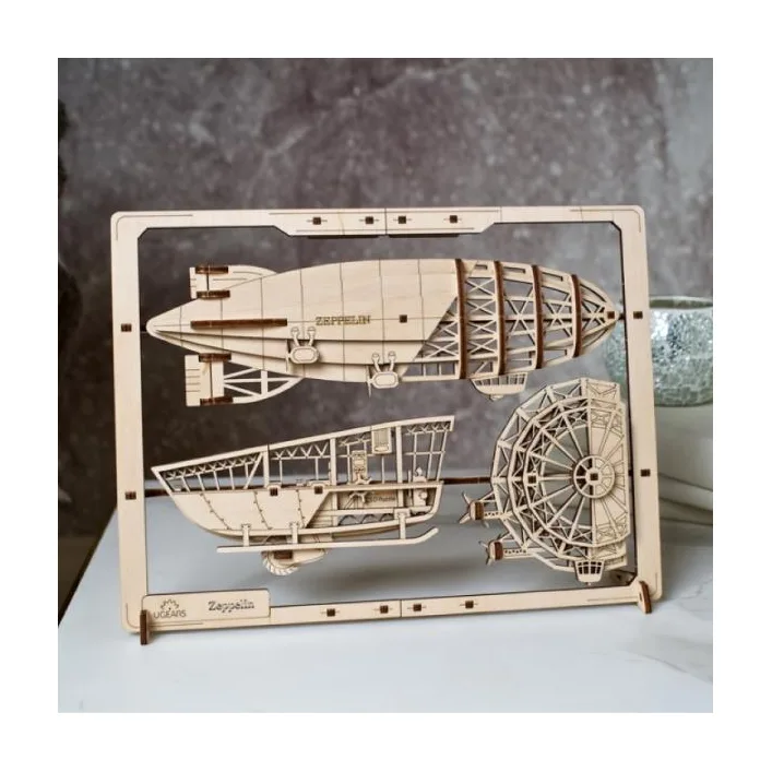 Дерев'яний механічний 3D конструктор Ugears Цепелін (70208)