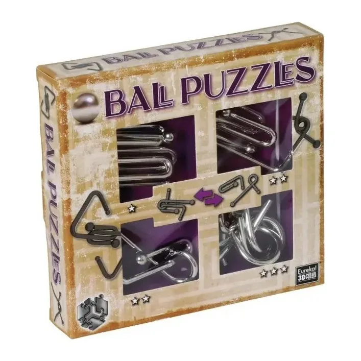 Набір металевих головоломок Ball Puzzless 3D Puzzle 473204, 4 штуки