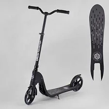 Самокат двухколесный 72378 "Best Scooter" (2) цвет ЧЕРНЫЙ, колеса PU - 20 см, широкий велосипедный руль, новый зажим руля, в коробке
