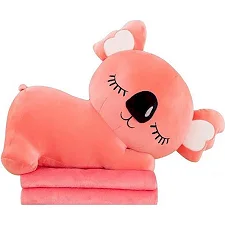 Дитяча м'яка іграшка "Коала" L1129(Pink) іграшка з пледом, розмір 50 см
