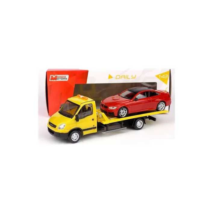 Автомодель Эвакуатор IVECO и легковой автомобиль 1:43, Mondo (53196)