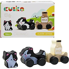 Деревянная игрушка "Веселые котята"
