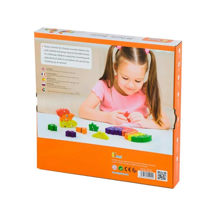 Дерев'яний пазл Viga Toys Півник по літерах (55244N)