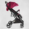 Тележка прогулочная детская "JOY" Comfort L-20115 (1) цвет Розовая, рама сталь с алюминием, футкавер, подстаканник, телескопическая ручка