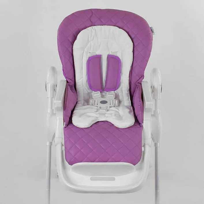 Стульчик для кормления Toti W-62005 (1) мягкий PU, мягкий вкладыш, 4 колеса, съемный столик, в коробке