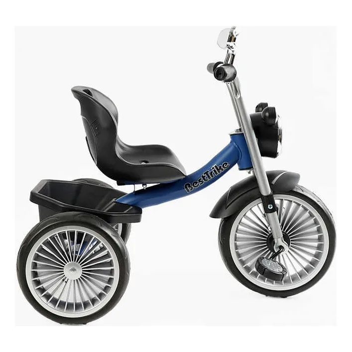 Велосипед 3-х колесный BS-68096 "Best Trike" (1) колеса EVA переднее 10', заднее 8', стальная рама, УКР. ВЗУЧИВАНИЕ, корзина, в коробке