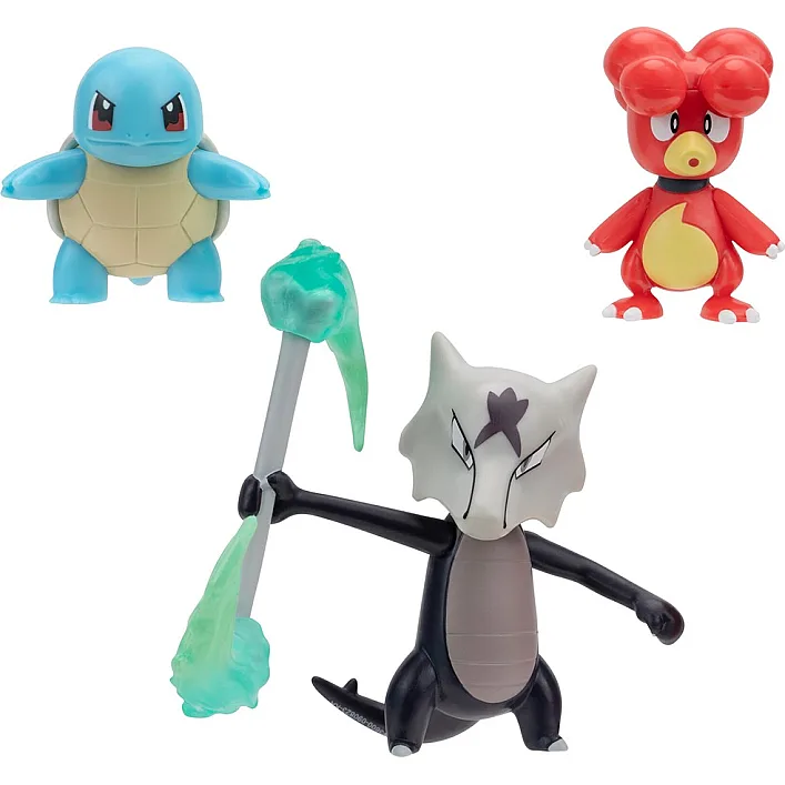 Набор игровых фигурок Pokemon W19 - Магби, Сквиртл, Алола Маровак