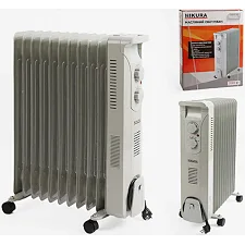 Масляний обігрівач з дуйкою Nikura 62897 (1) 11 секцій, потужність 2500 Вт, в коробці
