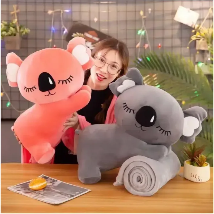 Детская мягкая игрушка "Коала" L1129(Pink) игрушка с пледом, размер 50 см