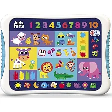 Планшет музыкальный Kids Hits "Двуязычный" батарь, укр.и англ.,цвета, цифры,животные, алфавит, р. короб. 25*27*4см (Муз0423)