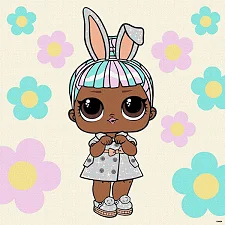 Набір для розпису по номерах для дітей "L.O.L. Surprise! Spring Bling Carats" 40х40см IDEYKA (Нас9678)