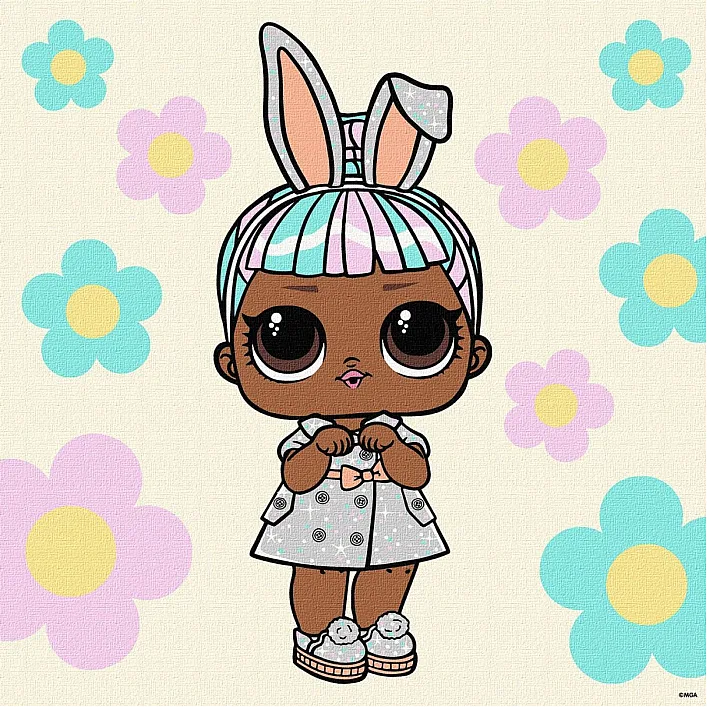 Набор для росписи по номерам для детей "L.O.L. Surprise! Spring Bling Carats" 40х40см IDEYKA (Нас9678)