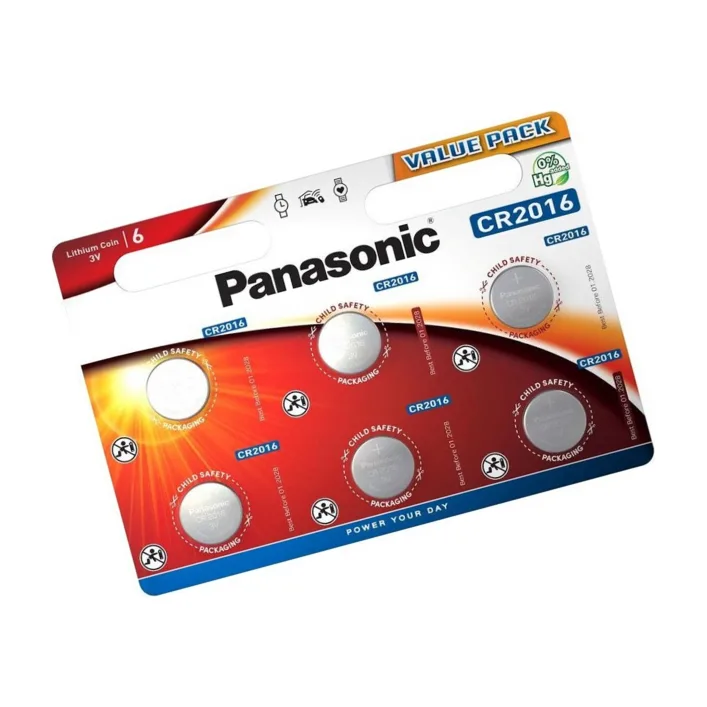 Батарейки CR-2016 Lithium Panasonic C6 6шт. (Рез3812)