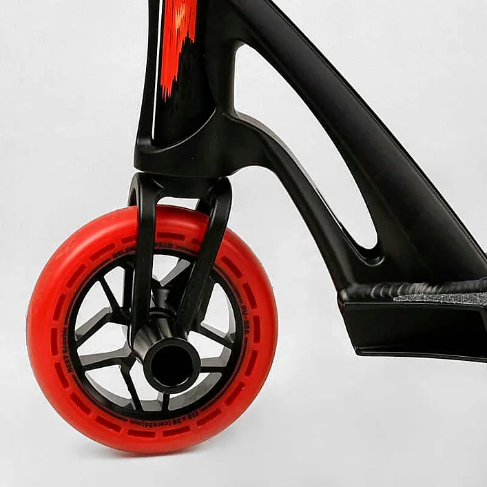 Самокат трюковый МТ-50599 Best Scooter (4) "FEAR" SCS-система, ПЕГИ, алюминиевый диск и дека, колёса PU, d=115мм, ширина руля 58 см