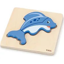 Деревянный мини-пазл Viga Toys Рыбка (59934)