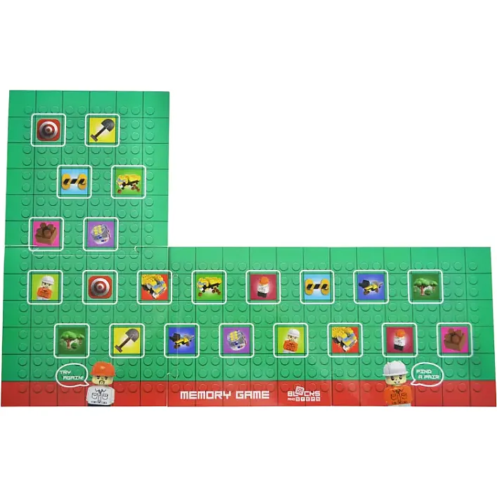 Конструктор "Block&Steps: Мегастроитель" + ходилка и мемори игра 3в1, 125дет. QB300-204 qbee (Кон3284)