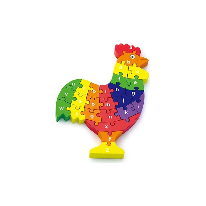 Дерев'яний пазл Viga Toys Півник по літерах (55244N)