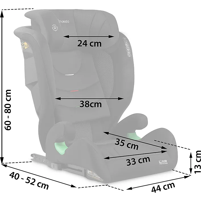 Автокрісло Nukido Louis Soft ISOFIX 15-36 кг, чорне