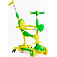 Самокат 5в1 "Skyper" GL-06257 (6) колеса PU 125х40мм зі світлом, УКР. МУЗИКА та підсвічування платформи, с ДОП. КОЛЕСАМИ, захисний бампер, в коробці