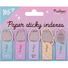 Индексы бумажные Yes "Pusheen", 55*22мм, 100 шт (5x20) 170417 (Кнц5654)