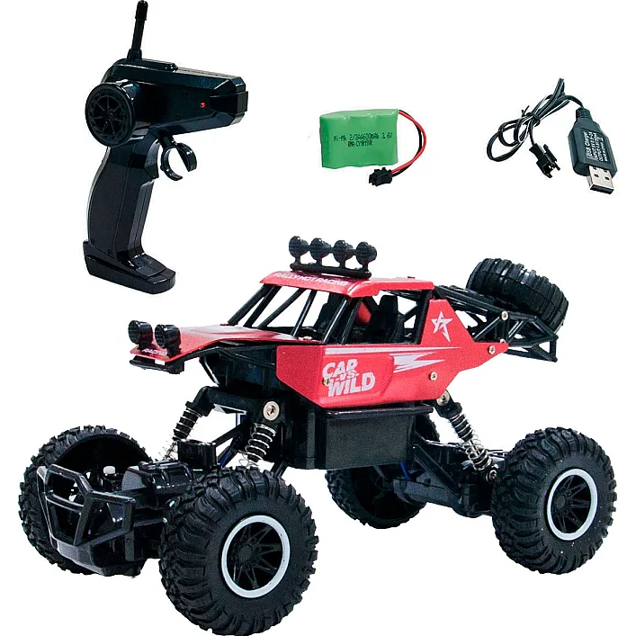 Автомобиль OFF-ROAD CRAWLER на р/к - CAR VS WILD (красный, акум. 3,6V, металл. корпус, 1:20) (Маш0517)