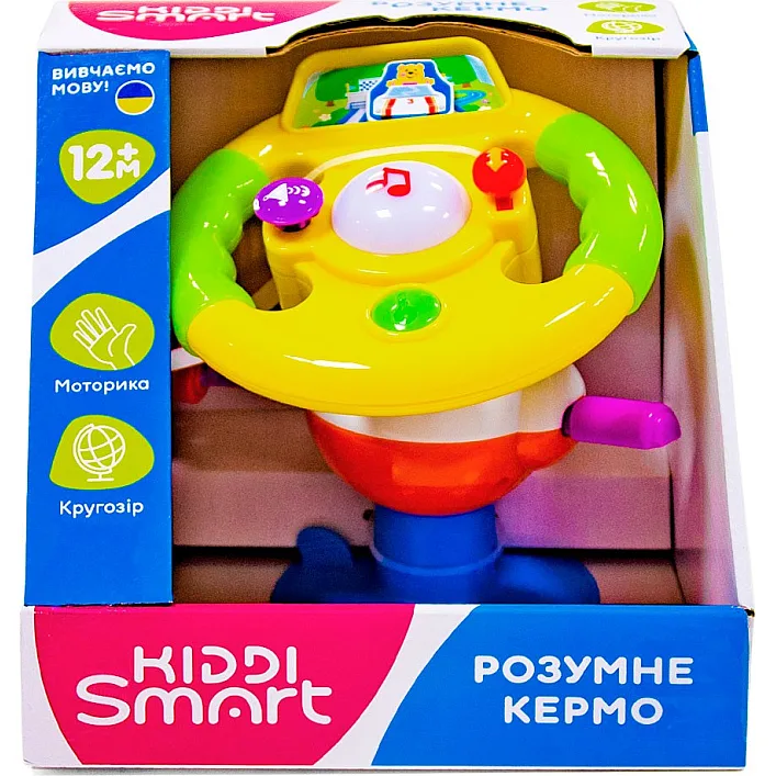 Игрушка на присоске Kiddi Smart – Умный руль (украинский)