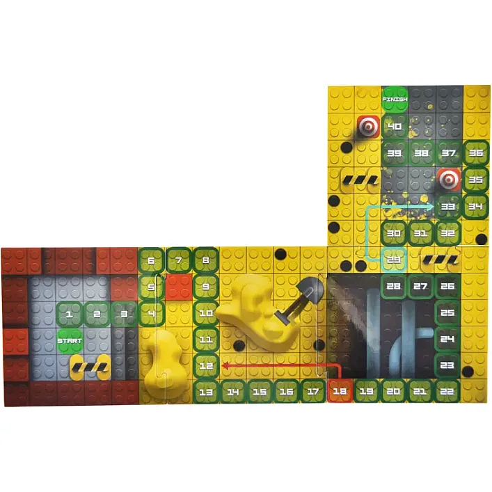Конструктор "Block&Steps: Мегастроитель" + ходилка и мемори игра 3в1, 125дет. QB300-204 qbee (Кон3284)