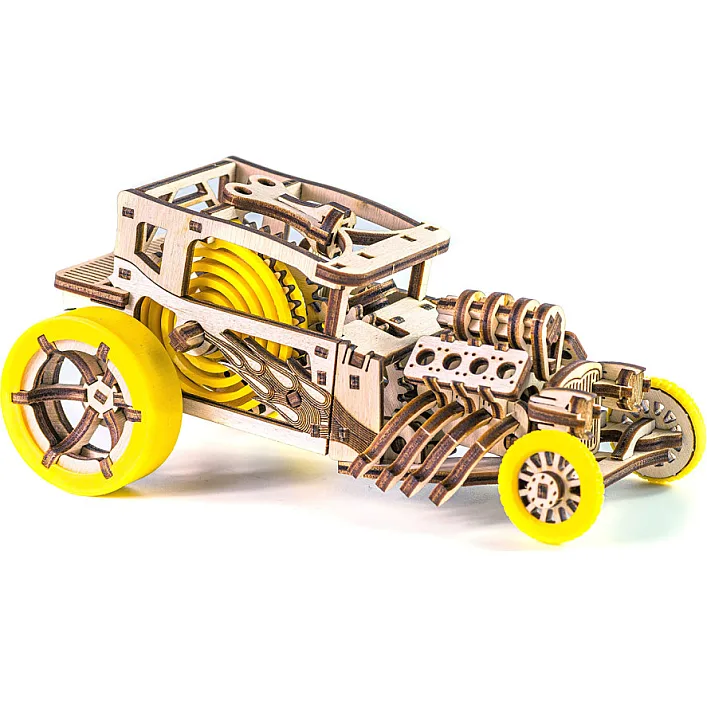 Деревянный конструктор "Hot Rod" Time for Machine T4M380303 Желтый