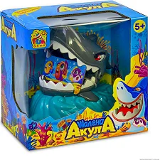 Настольная игра "Безумная Акула" 7386 (9) "4FUN Game Club", на батарейках, свет, звук, в коробке