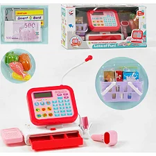 Кассовый аппарат 5963 А (24/2) калькулятор, звук, подсветка, корзина с продуктами, от батареек, в коробке