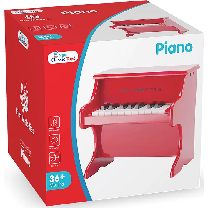 Детское пианино, New Classic Toys, красное, 18 клавиш, ст. 10155