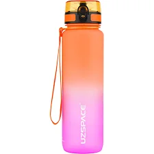 Бутылка для воды UZSPACE 3038(Orange-Pink) 1000 мл, оранжево-розовая