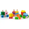Деревянный поезд Viga Toys Яркие кубики (50534)