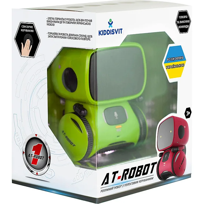 Интерактивный робот с голосовым управлением AT-Robot зеленый укр. язык AT001-02-RUS AHEAD TOYS (Хло5798)