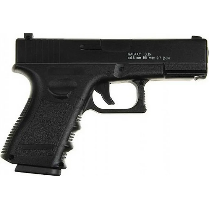 Іграшковий пістолет на кульках "Glock 17" Galaxy G15 метал чорний