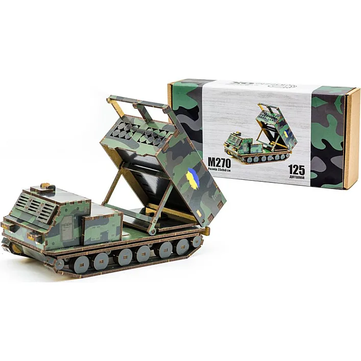 Деревянный 3D конструктор "M270" 125 дет., 125-0209 г. 23*9*8 см PuzzleOk (Дер0209)