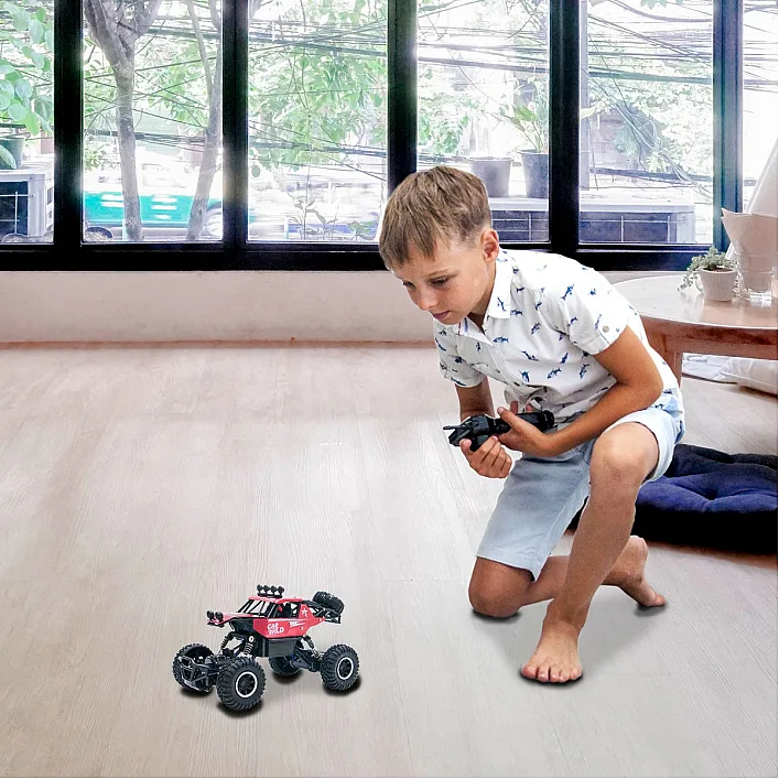 Автомобиль OFF-ROAD CRAWLER на р/к - CAR VS WILD (красный, акум. 3,6V, металл. корпус, 1:20) (Маш0517)